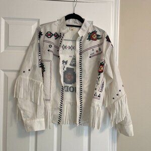 Vintage Rodeo / Western / Native Biker Jacket with Fringes
